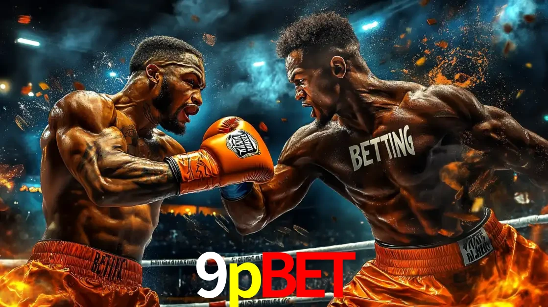Dois boxeadores em uma luta intensa e explosiva, representando a adrenalina e as oportunidades de apostas em esportes de combate disponíveis na plataforma 9pbet.