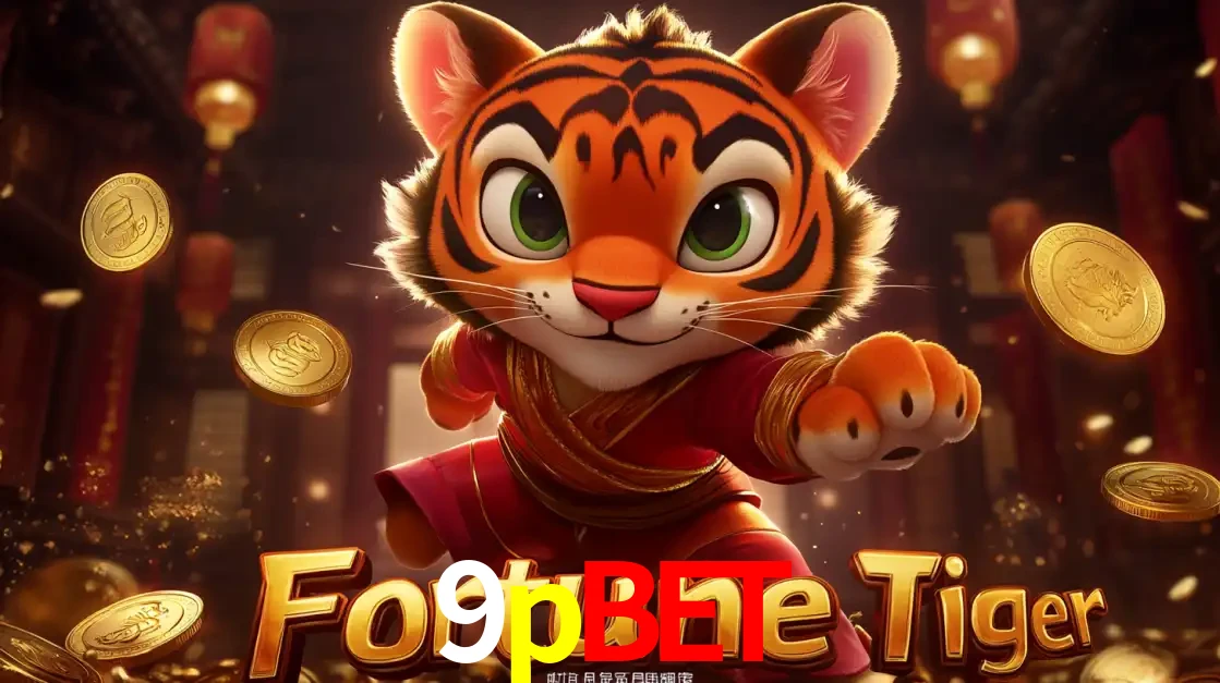 O carismático mascote do jogo de slot Fortune Tiger, um tigre fofo em pose de artes marciais, pronto para trazer sorte e multiplicadores de ganhos no cassino online 9pbet.